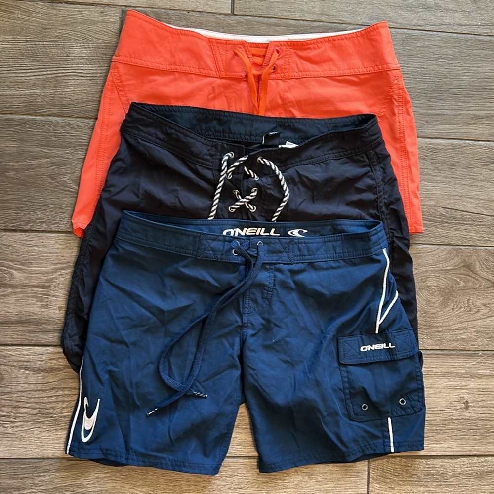 Bundle of boardshorts, Volcom, Roxy, Oneill, size 1